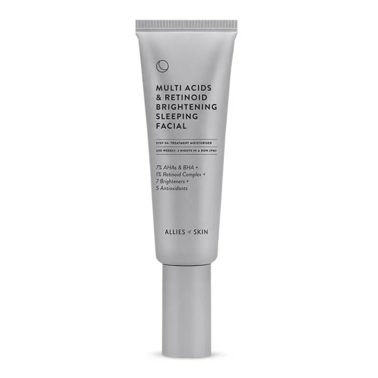 Allies of Skin Нічний мультикислотний пілінг з ретинолом Multi Acids & Retinoid Brightening Sleeping Facial