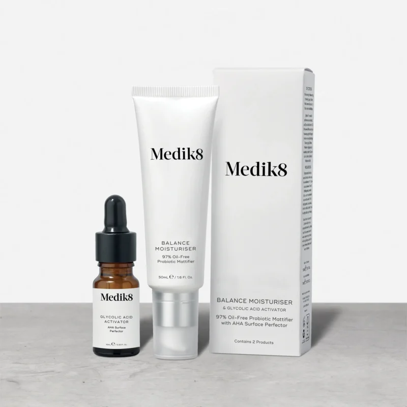Medik8 Balance Moisturiser & Glycolic Acid Activator Безолійний зволожувальний крем та сироватка з АНА