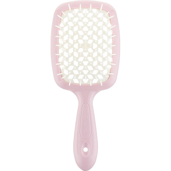 Janeke Superbrush Small Light Pink & White 94SP234PNK Щітка для волосся «ніжно рожева з білим»