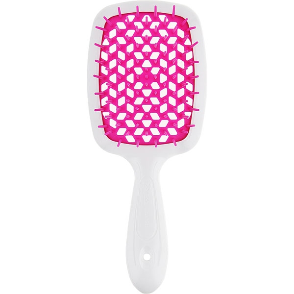 Janeke Superbrush Small White & Violet 56SP234FUX Щітка для волосся «біла з фіолетовим»